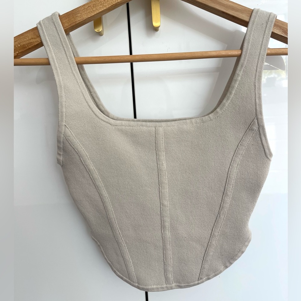 Aritzia Sculpt Knit Bustier Tank - Picture 2 of 4